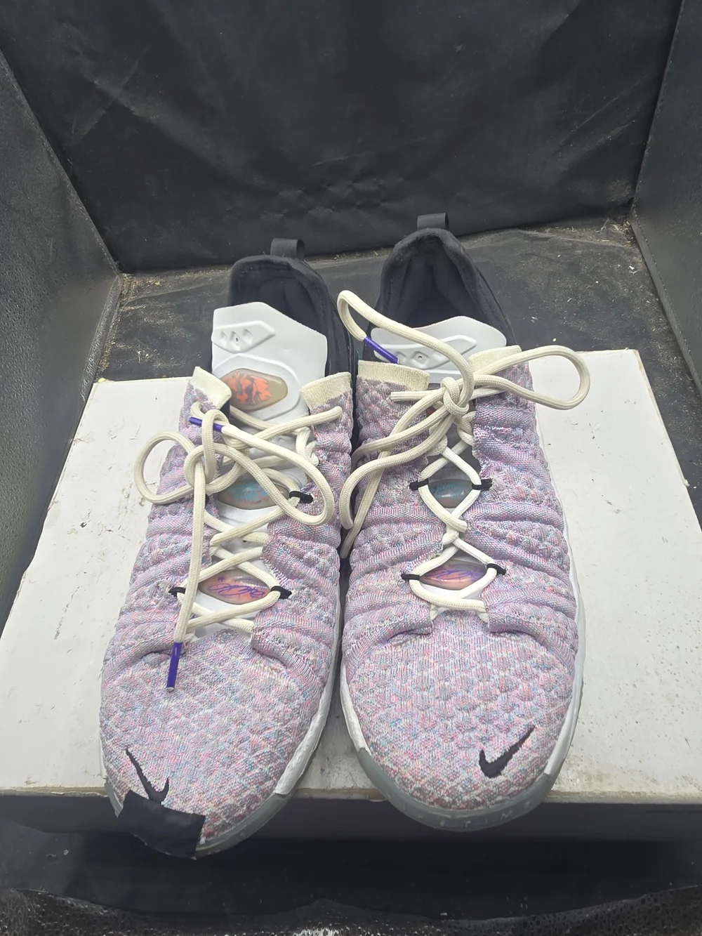 Nike Kids Multicolor Knit Athletic Sneakers — Pink & Purple Tone